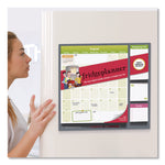 Fridge Planner Magnetized Monthly Calendar with Pads + Pencil, 14 x 13.5, Yellow/Green Sheets, 17-Month: Aug 2024 to Dec 2025