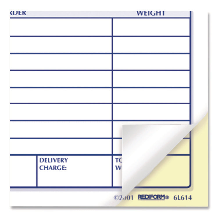 Delivery Receipt Book, Three-Part Carbonless, 6.38 x 4.25, 50 Forms Total