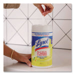 Disinfecting Wipes, 1-Ply, 7 x 7.25, Lemon and Lime Blossom, White, 80 Wipes/Canister, 3 Canisters/Pack