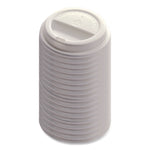 Universal Sip Through Plastic Hot Cup Lid, Fits All Sizes, White, 50/Pack, 20 Packs/Carton