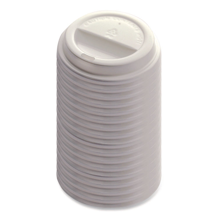 Universal Sip Through Plastic Hot Cup Lid, Fits All Sizes, White, 50/Pack, 20 Packs/Carton