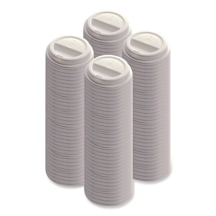Universal Sip Through Plastic Hot Cup Lid, Fits All Sizes, White, 50/Pack, 20 Packs/Carton
