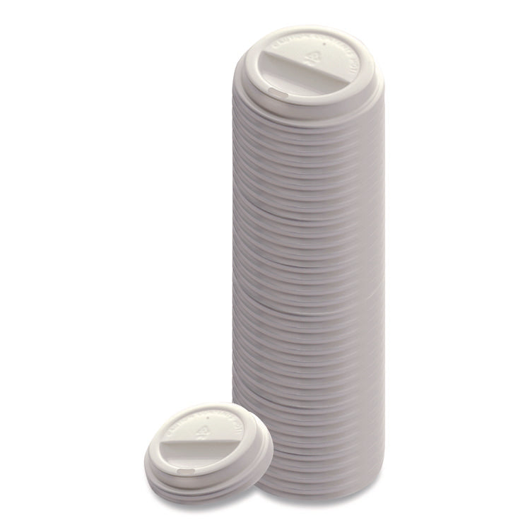 Universal Sip Through Plastic Hot Cup Lid, Fits All Sizes, White, 50/Pack, 20 Packs/Carton