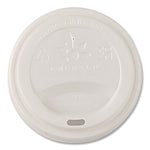Plant to Plastic Fully Closed PLA Hot Cup Lid, Fits 8 oz to 20 oz Hot Cups, Plastic, White, 50/Pack, 20 Packs/Carton
