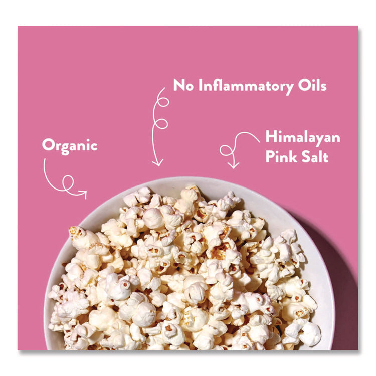 Snack Organic Himalayan Pink Salt Popcorn, 0.88 oz Bag, 18/Carton