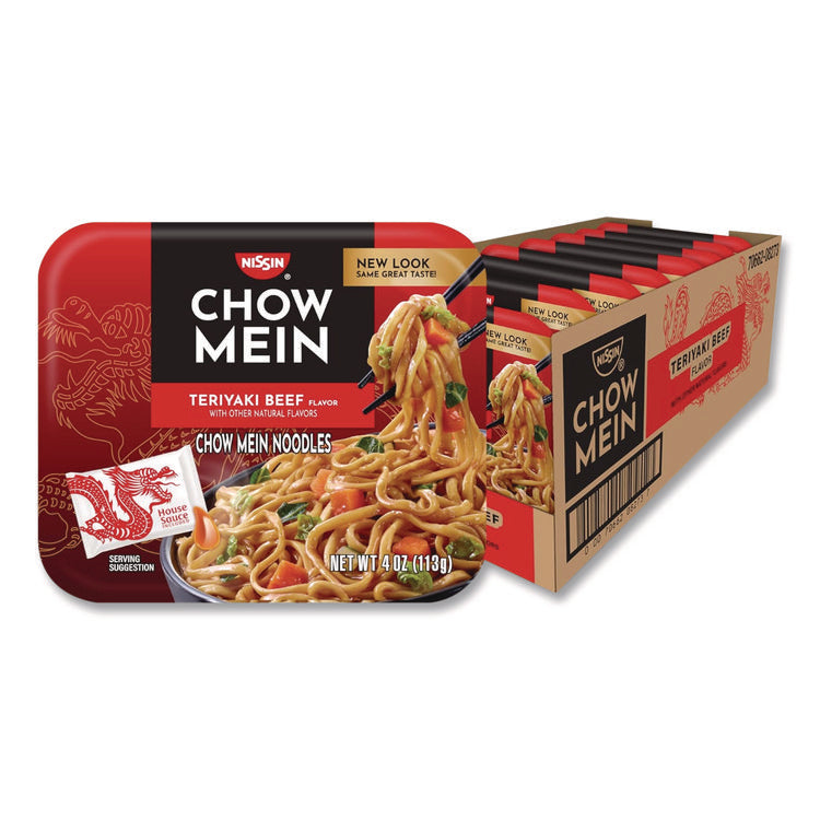 Teriyaki Beef Chow Mein Noodles, 4 oz Bowl, 8/Carton