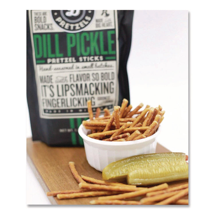 Dill Pickle Pretzel Sticks, 3 oz Bag, 15/Carton