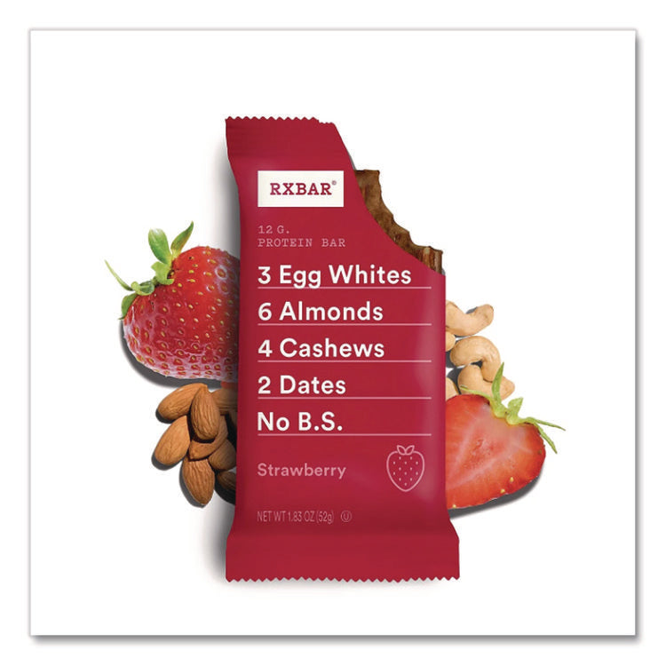 Gluten-Free Strawberry Protein Bar, 1.83 oz Bar, 12/Box