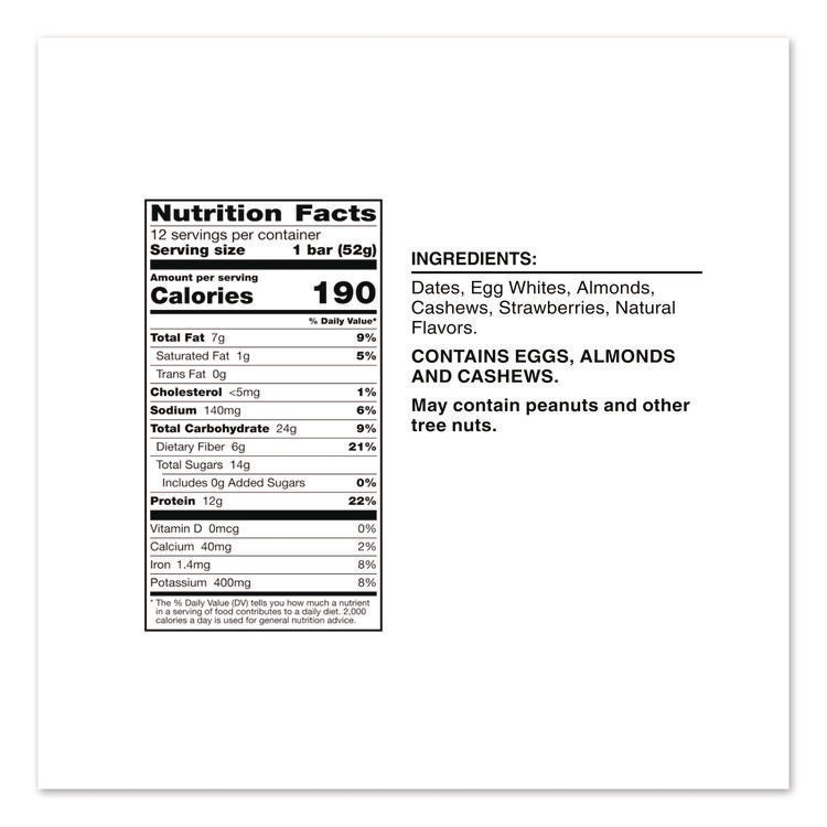 Gluten-Free Strawberry Protein Bar, 1.83 oz Bar, 12/Box