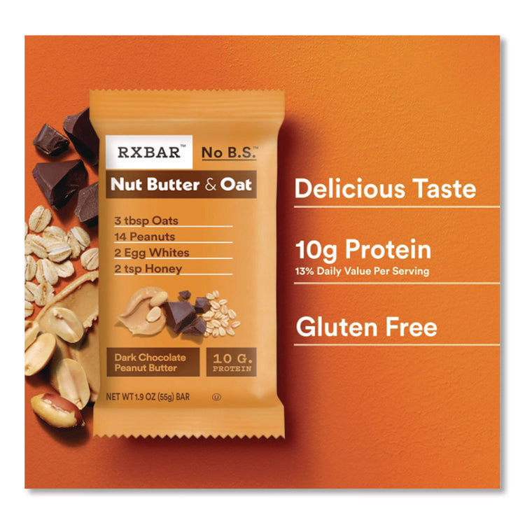 Gluten-Free Peanut Butter Dark Chocolate Protein Bar, 1.9 oz Bar, 12/Box