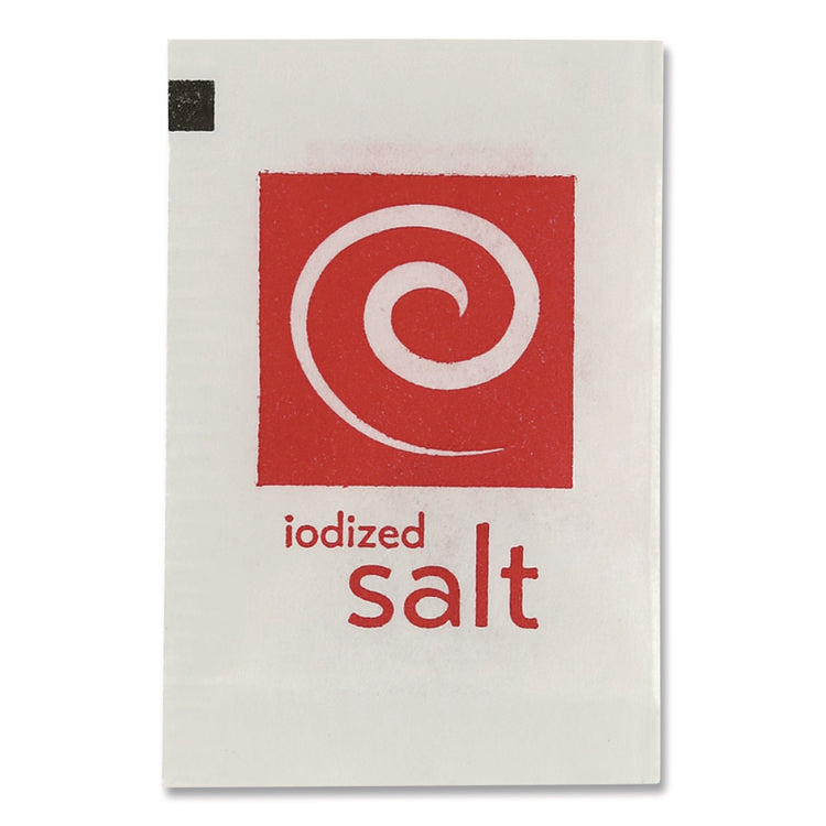 Grindstone Iodized Salt, 0.02 oz Packet, 1,000/Bag, 3 Bags/Carton