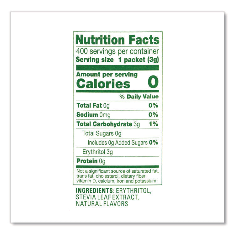 Natural Sugar Substitute, 0.07 oz Packet, 1,000/Carton