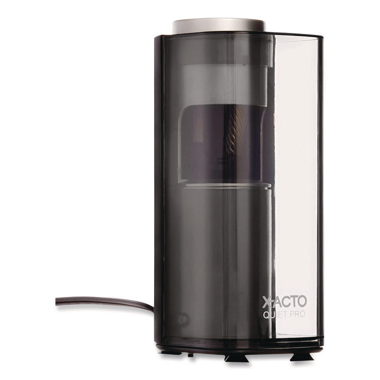 Model 1612 Quiet Pro Electric Pencil Sharpener, Ac-Powered, 3 X 5 X 9, Black/silver/smoke