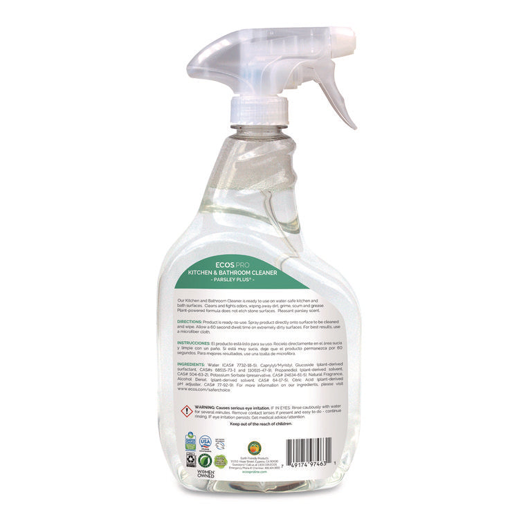 Parsley Plus All-Purpose Kitchen and Bathroom Cleaner, 32 oz Spray Bottle