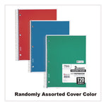 Spiral Notebook, 3-Subject, Medium/College Rule, Randomly Assorted Cover Color, (120) 11 x 8 Sheets