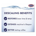 Coffee and Espresso Machine Descaling Powder, 1 oz Packets, 3/Box