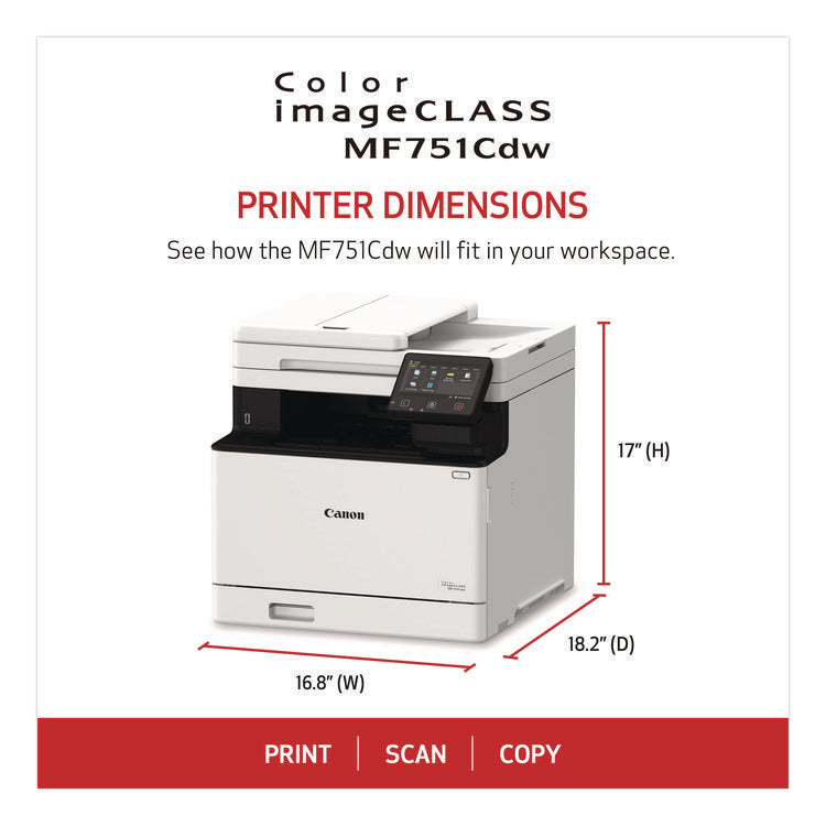 imageCLASS MF751Cdw Wireless Multifunction Laser Printer, Copy/Print/Scan