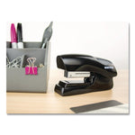 Flat Clinch Stapler, 40-Sheet Capacity, Black