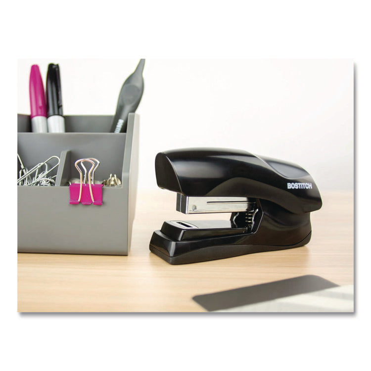 Flat Clinch Stapler, 40-Sheet Capacity, Black