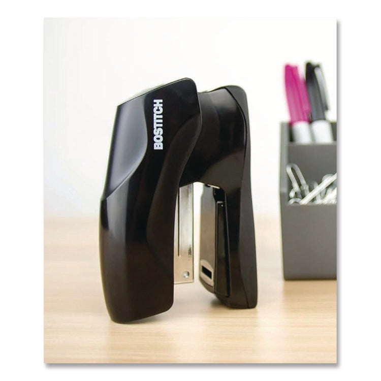 Flat Clinch Stapler, 40-Sheet Capacity, Black