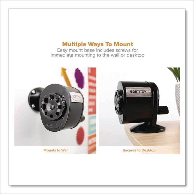 Manual Pencil Sharpener, 2.68 x 4.33 x 5.43, Black, 12/Carton