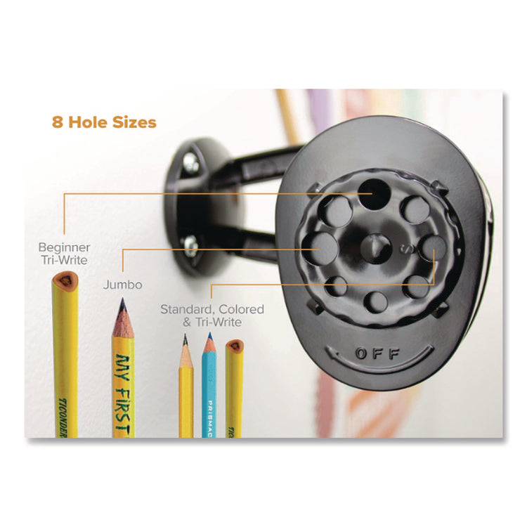 Manual Pencil Sharpener, 2.68 x 4.33 x 5.43, Black, 12/Carton