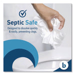 2-Ply Toilet Tissue, Septic Safe, White, 400 Sheets/Roll, 96 Rolls/Carton