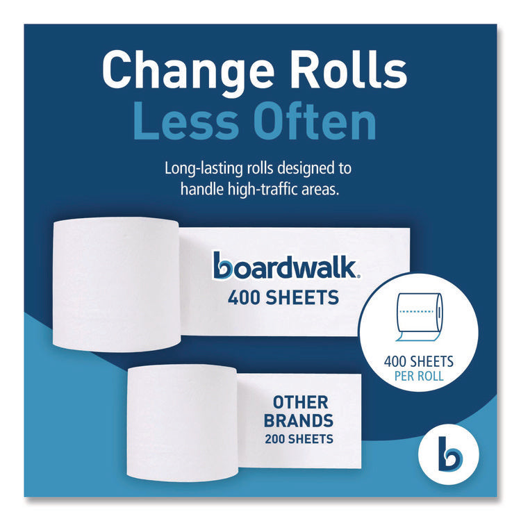 2-Ply Toilet Tissue, Septic Safe, White, 400 Sheets/Roll, 96 Rolls/Carton