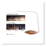 LED Desk Lamp, White/Wood