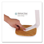 LED Desk Lamp, White/Wood