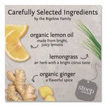 Steep Cafe Organic Herbal Tea, Lemon Ginger, 50 Bags/carton