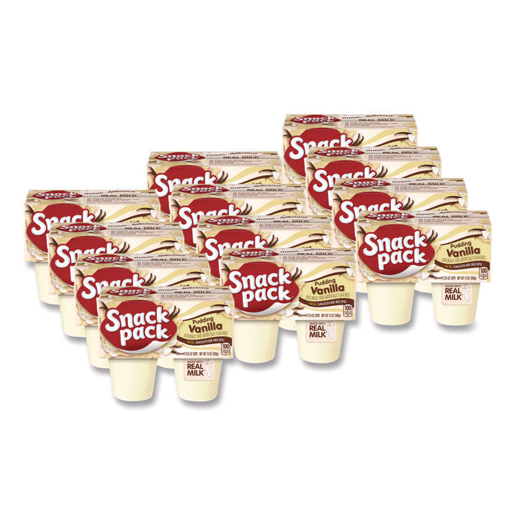 Pudding Cups, Vanilla, 3.5 Oz Cup, 48/carton