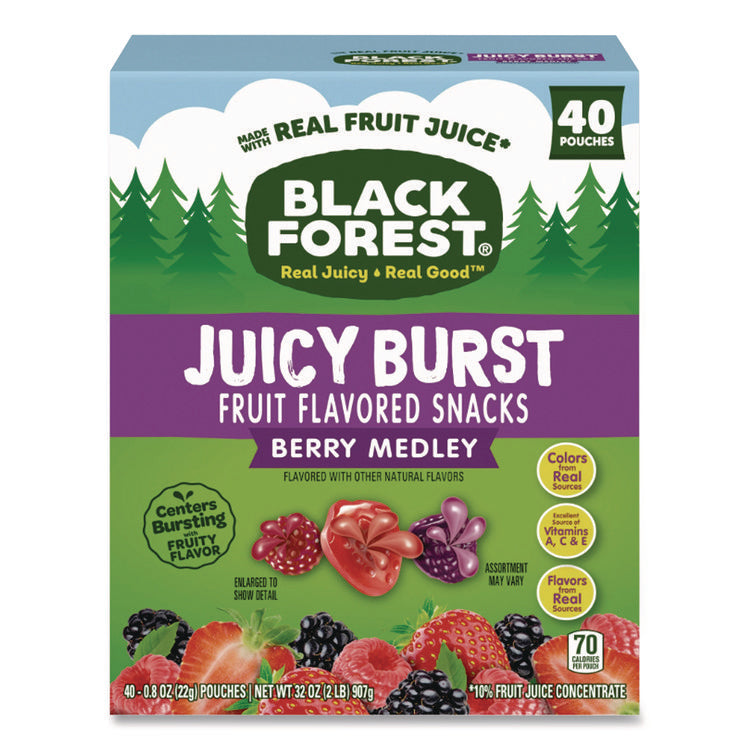 Juicy Burst Fruit Flavored Snack, Berry Medley, 32 Oz, 40/box