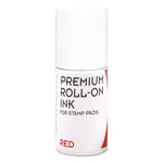 Premium Roll-On Ink, 2 Oz, Red
