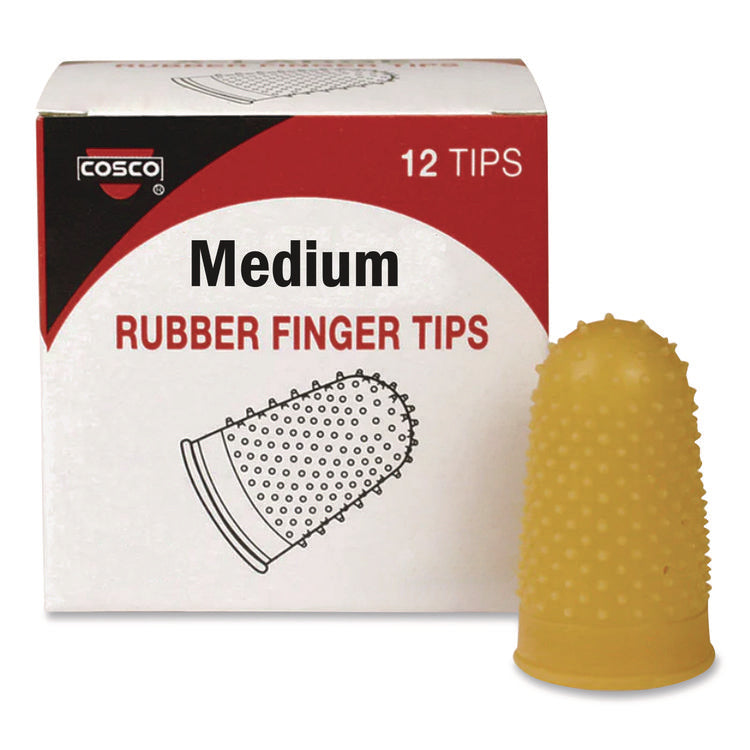 Fingertip Pads, Size 11.5, Medium, Amber, 12/Pack