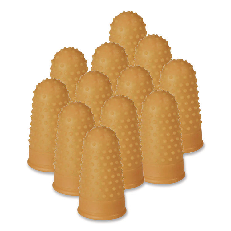 Fingertip Pads, Size 11.5, Medium, Amber, 12/Pack