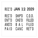 Classic Line Message Dater, 5 Years, 12 Phrases, 1.75 X 0.18, Black Ink