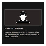 Anser Optical Safety Glasses, Black Frame, Gray Lens