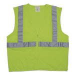 Zipper Safety Vest, Large, Hi-Viz Lime Yellow