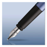 Allure Fountain Pen, Fine Point , Blue Ink, Silver/Black Barrel