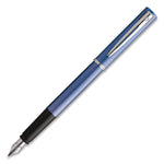 Allure Fountain Pen, Fine Point , Blue Ink, Silver/Black Barrel