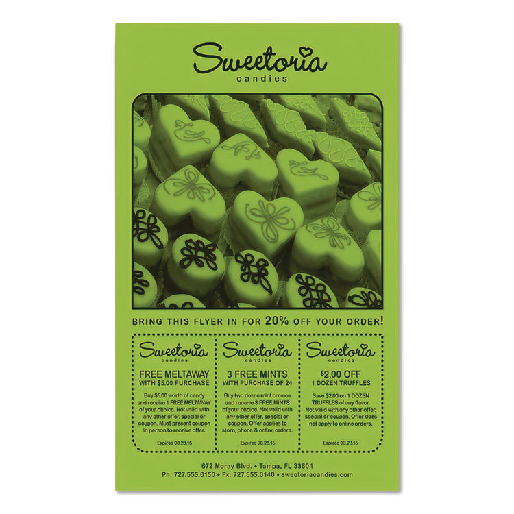 Color Paper, 24 lb Bond Weight, 8.5 x 14, Terra Green, 500/Ream