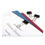 Binder Clips, Small, Black Silver, Dozen