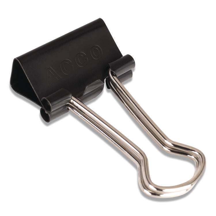 Binder Clips, Small, Black Silver, Dozen