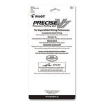 Precise V7 Rollerball Pen, Stick, Fine 0.7 mm, Blue Ink, Blue/Clear Barrel, 5/Pack