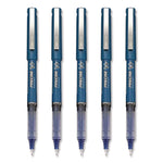 Precise V7 Rollerball Pen, Stick, Fine 0.7 mm, Blue Ink, Blue/Clear Barrel, 5/Pack