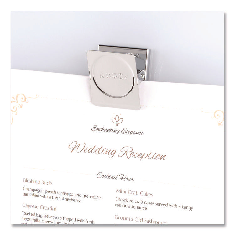 Magnetic Clips, 0.88" Jaw Capacity, Silver, 12/Pack