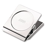 Magnetic Clip, 1" Jaw Capacity, Silver, 12/Pack