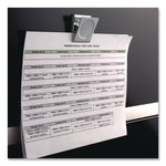 Magnetic Clip, 1" Jaw Capacity, Silver, 12/Pack