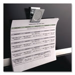 Magnetic Clip, 1.13" Jaw Capacity, Silver, 12/Pack